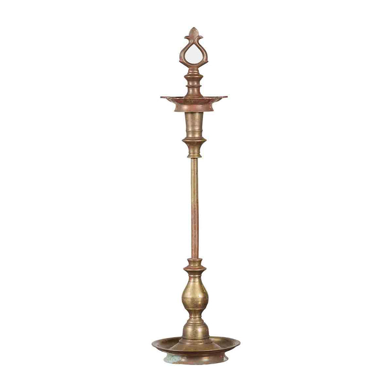 Vintage Indian Brass Candle Pricket-YN7280-1. Asian & Chinese Furniture, Art, Antiques, Vintage Home Décor for sale at FEA Home