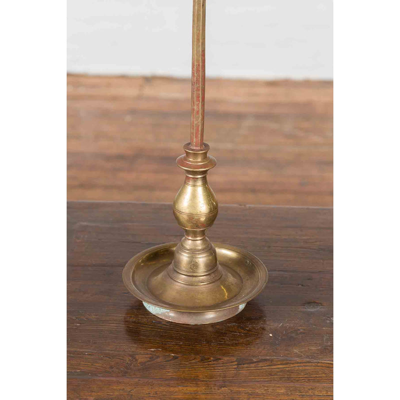 Vintage Indian Brass Candle Pricket-YN7280-6. Asian & Chinese Furniture, Art, Antiques, Vintage Home Décor for sale at FEA Home