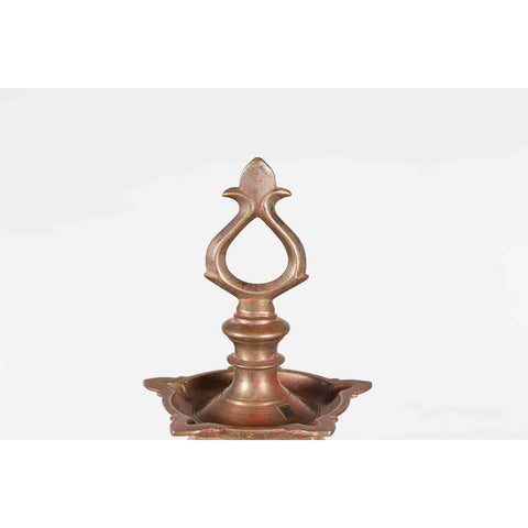 Vintage Indian Brass Candle Pricket-YN7280-8. Asian & Chinese Furniture, Art, Antiques, Vintage Home Décor for sale at FEA Home