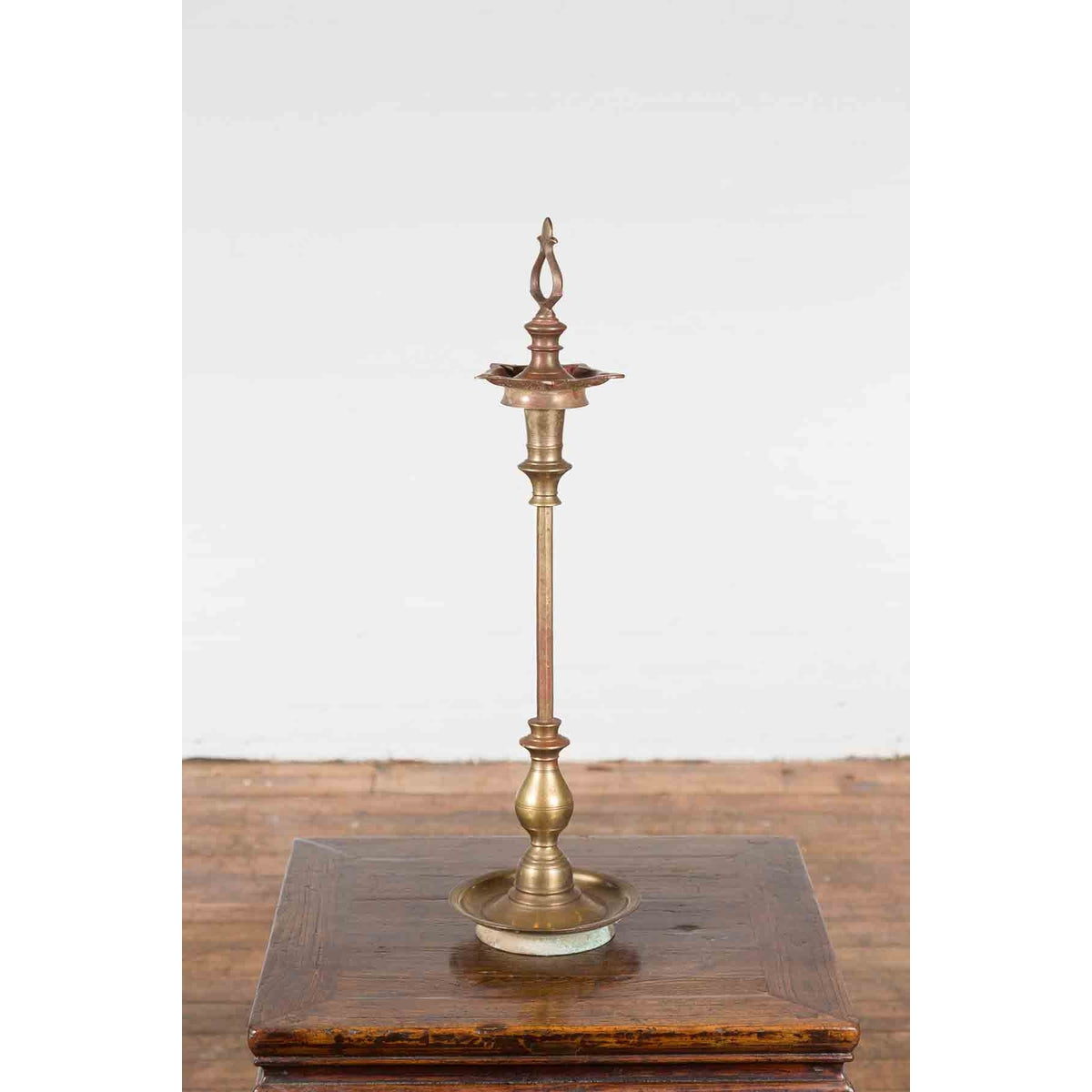 Vintage Indian Brass Candle Pricket-10. Asian &amp; Chinese Furniture, Art, Antiques, Vintage Home Décor for sale at FEA Home