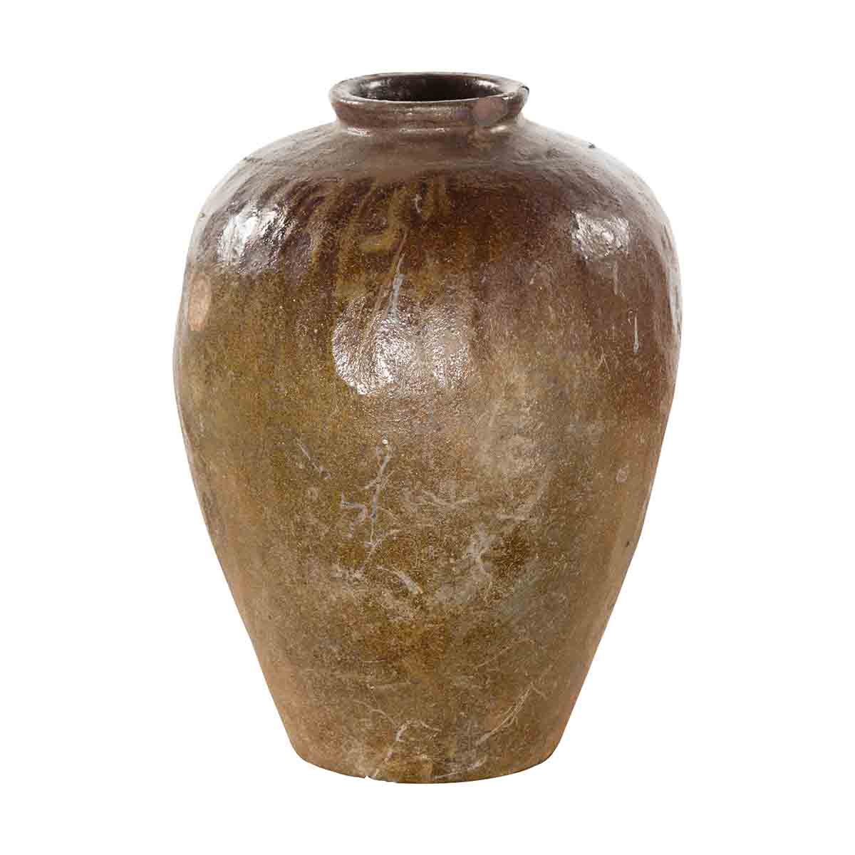 Antique Japanese 19th Century Brown Glazed Water Jar-1. Asian &amp; Chinese Furniture, Art, Antiques, Vintage Home Décor for sale at FEA Home
