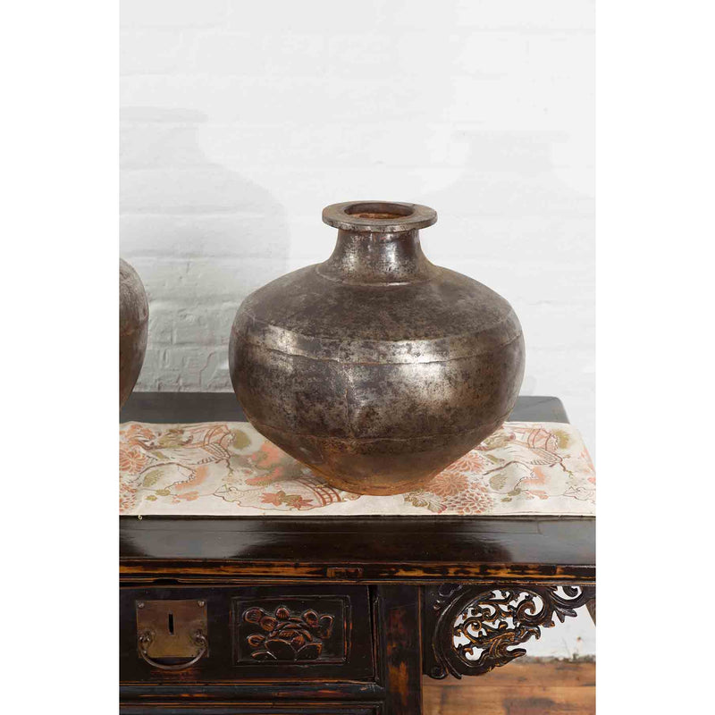 Set of Three 20th Century Vintage Indian Metal Vessels