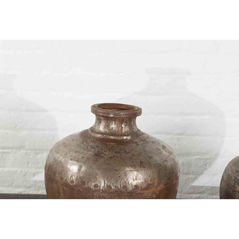 Set of Three 20th Century Vintage Indian Metal Vessels