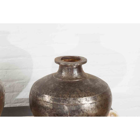 Set of Three 20th Century Vintage Indian Metal Vessels