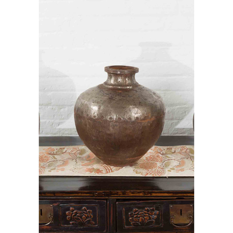 Set of Three 20th Century Vintage Indian Metal Vessels