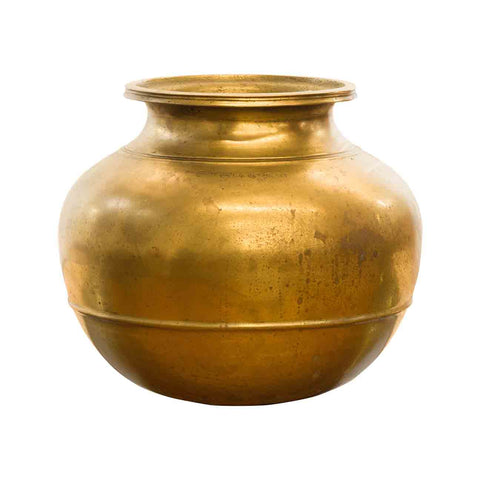 Indian 19th Century Brass Water Jug with Incised Calligraphy-YN7320-1. Asian & Chinese Furniture, Art, Antiques, Vintage Home Décor for sale at FEA Home