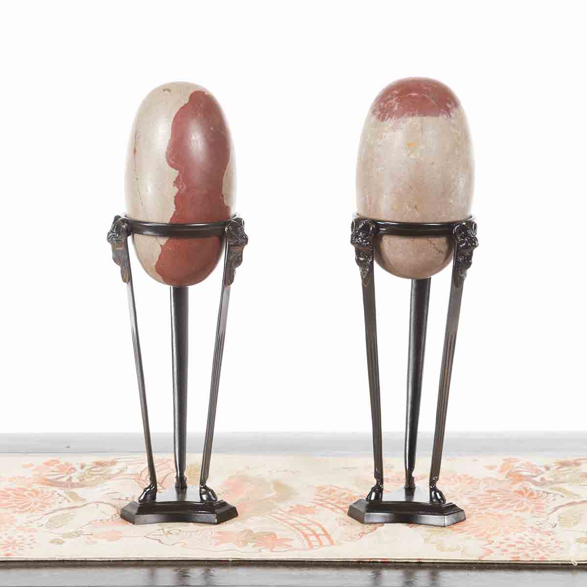 Pair of Two-Toned Shiva Lingam Stones from the Narmada River-2. Asian & Chinese Furniture, Art, Antiques, Vintage Home Décor for sale at FEA Home