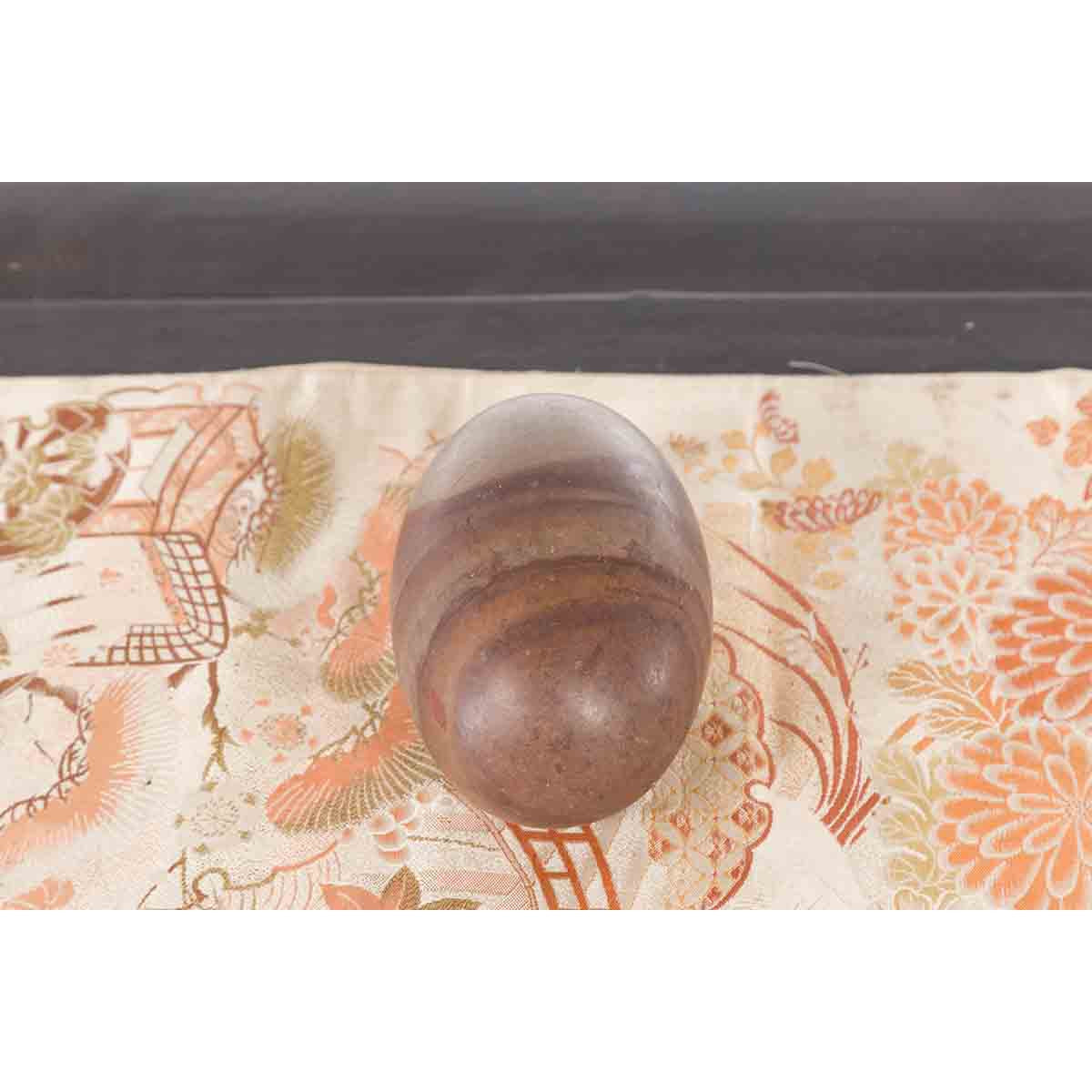 Medium Hindu Two-Toned Shiva Lingam Stone from the Narmada River-7. Asian &amp; Chinese Furniture, Art, Antiques, Vintage Home Décor for sale at FEA Home