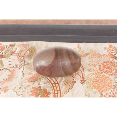 Medium Hindu Two-Toned Shiva Lingam Stone from the Narmada River-8. Asian & Chinese Furniture, Art, Antiques, Vintage Home Décor for sale at FEA Home