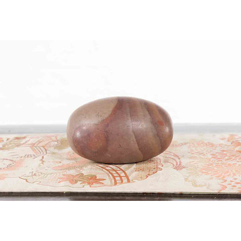Medium Hindu Two-Toned Shiva Lingam Stone from the Narmada River