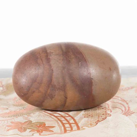 Medium Hindu Two-Toned Shiva Lingam Stone from the Narmada River