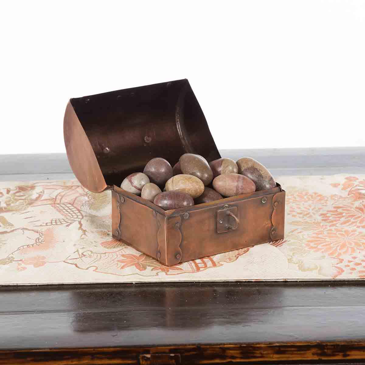 Assorted Shiva Lingam Stones from the Narmada River in Chest-2. Asian & Chinese Furniture, Art, Antiques, Vintage Home Décor for sale at FEA Home