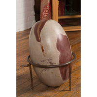 Large Hindu Two-Toned Stone Shiva Lingam from the Narmada River