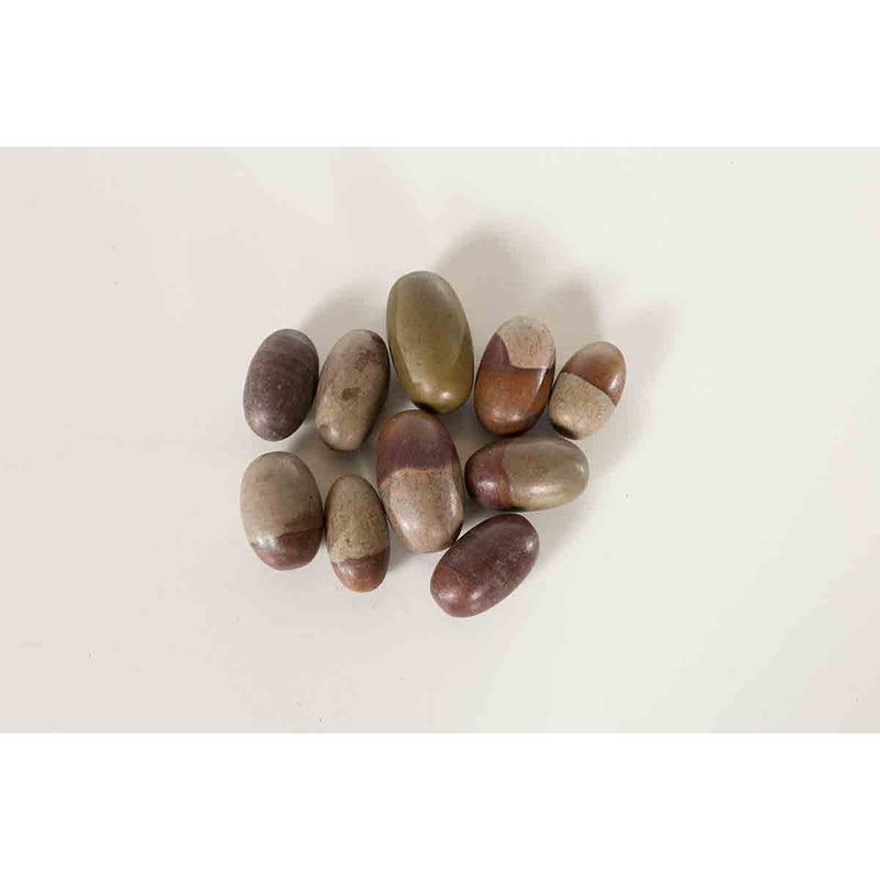Ten Small Loose and Assorted Shiva Lingam Stones from the Narmada River-YN7327-4. Asian & Chinese Furniture, Art, Antiques, Vintage Home Décor for sale at FEA Home
