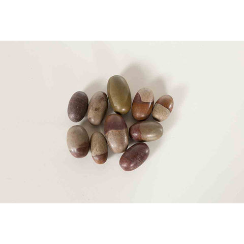 Ten Small Loose and Assorted Shiva Lingam Stones from the Narmada River-YN7327-4. Asian & Chinese Furniture, Art, Antiques, Vintage Home Décor for sale at FEA Home