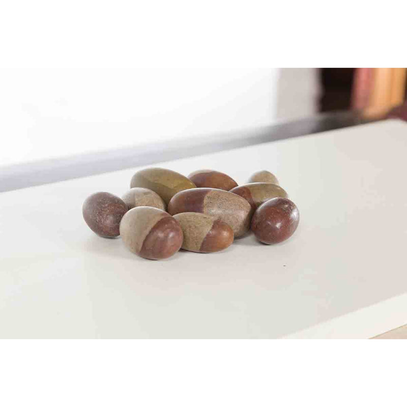 Ten Small Loose and Assorted Shiva Lingam Stones from the Narmada River-YN7327-6. Asian & Chinese Furniture, Art, Antiques, Vintage Home Décor for sale at FEA Home