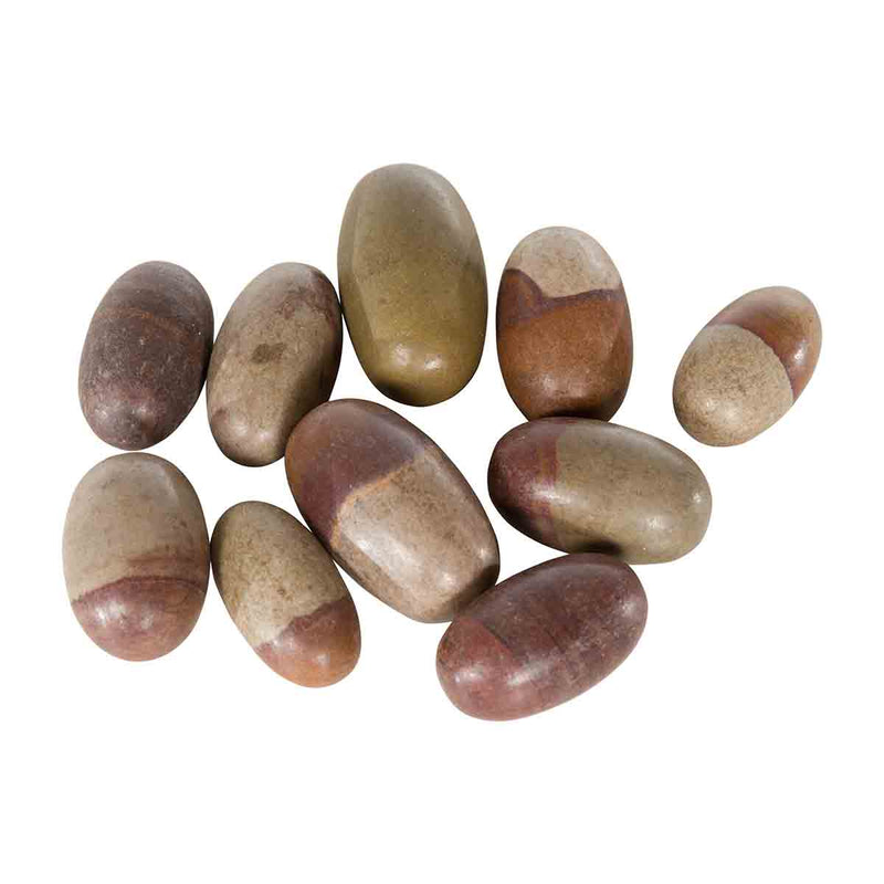 Ten Small Loose and Assorted Shiva Lingam Stones from the Narmada River-YN7327-1. Asian & Chinese Furniture, Art, Antiques, Vintage Home Décor for sale at FEA Home
