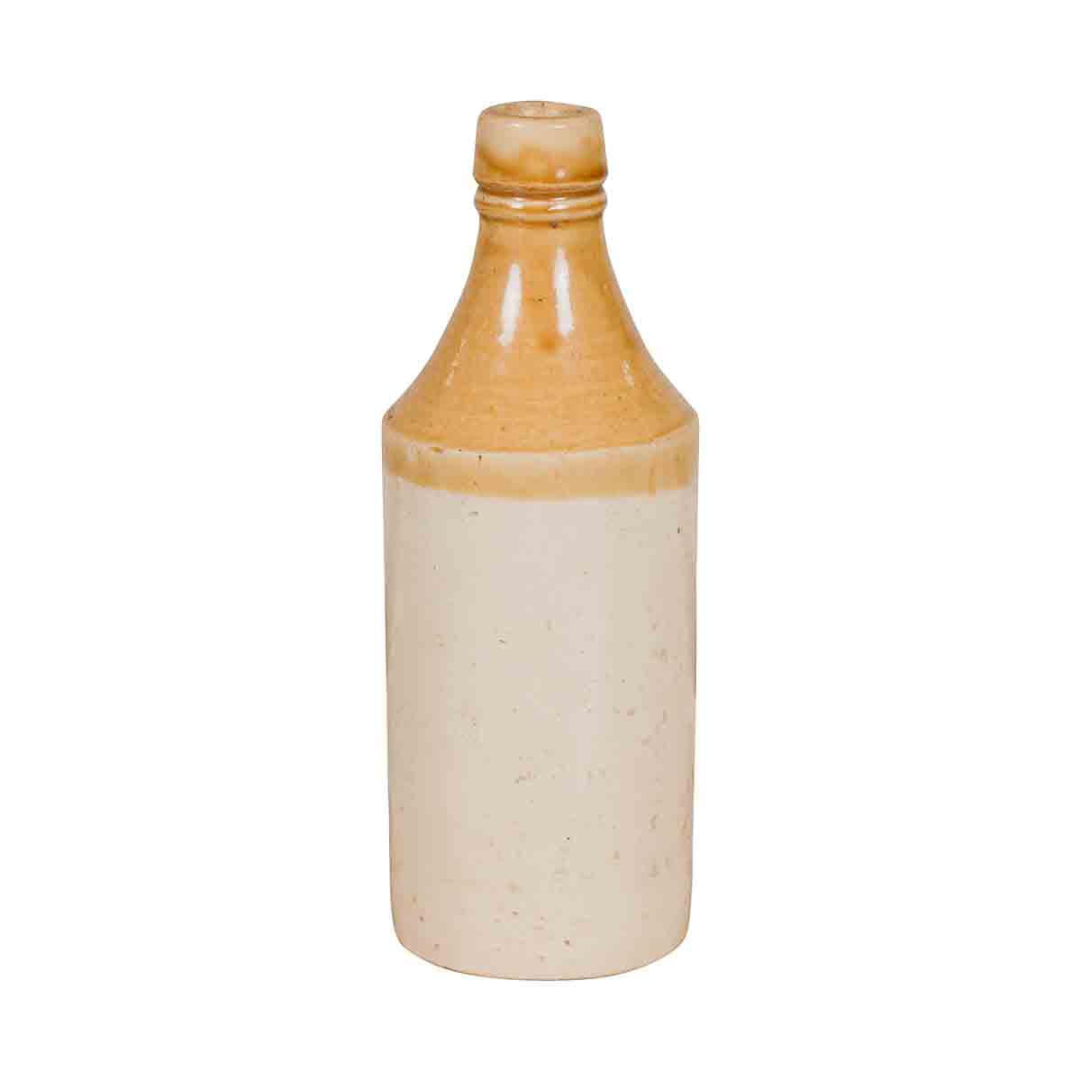 Vintage Chinese Ceramic Flask with Yellow and Cream Glaze, Several Available-1. Asian & Chinese Furniture, Art, Antiques, Vintage Home Décor for sale at FEA Home