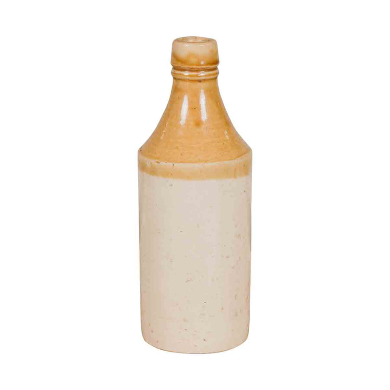 Vintage Chinese Ceramic Flask with Yellow and Cream Glaze, Several Available-YN7336 / YN4849-1. Asian & Chinese Furniture, Art, Antiques, Vintage Home Décor for sale at FEA Home