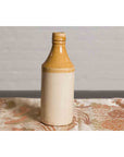 Vintage Chinese Ceramic Flask with Yellow and Cream Glaze, Several Available-7. Asian & Chinese Furniture, Art, Antiques, Vintage Home Décor for sale at FEA Home