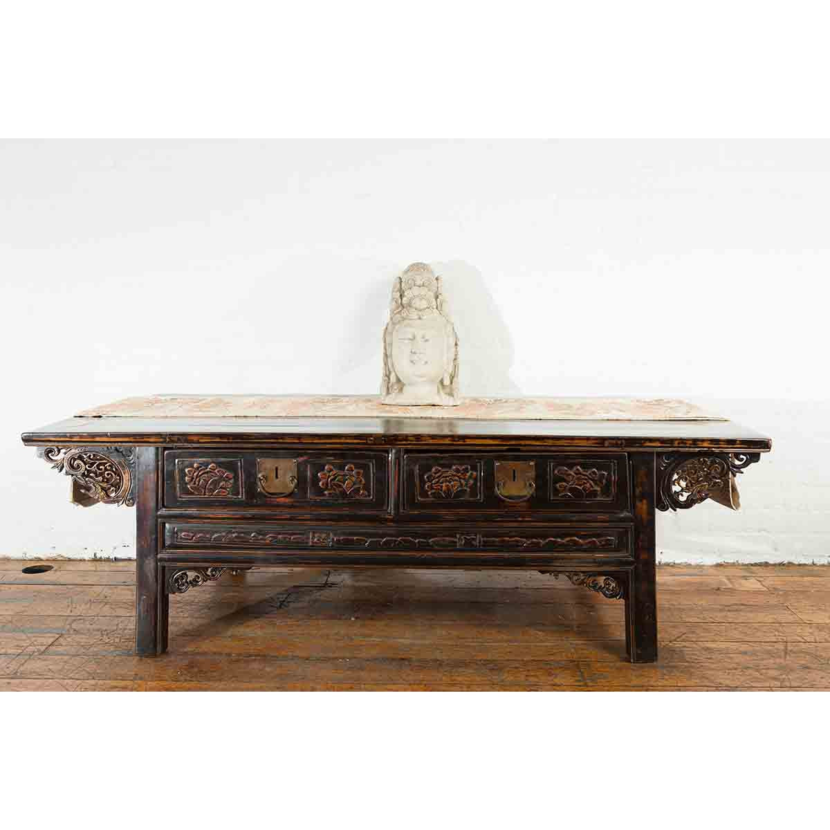 Vintage Chinese Carved Stone Bust of Guanyin the Bodhisattva of Compassion-6. Asian &amp; Chinese Furniture, Art, Antiques, Vintage Home Décor for sale at FEA Home