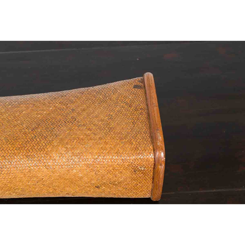 Antique Rattan Woven Qing Dynasty Pillow