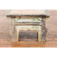 Petite Ming Dynasty Glazed Pedestal with Polychrome Finish