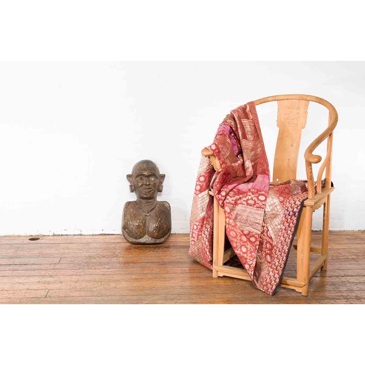 Indian 19th Century Ceremonial Wooden Mask-3. Asian &amp; Chinese Furniture, Art, Antiques, Vintage Home Décor for sale at FEA Home
