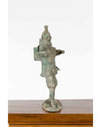 Vintage Lost Wax Cast Verde Bronze Statuette of a Soldier Holding a Horn-13. Asian & Chinese Furniture, Art, Antiques, Vintage Home Décor for sale at FEA Home