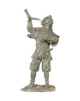 Vintage Lost Wax Cast Verde Bronze Statuette of a Soldier Holding a Horn-11. Asian & Chinese Furniture, Art, Antiques, Vintage Home Décor for sale at FEA Home