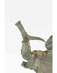 Vintage Lost Wax Cast Verde Bronze Statuette of a Soldier Holding a Horn-8. Asian & Chinese Furniture, Art, Antiques, Vintage Home Décor for sale at FEA Home