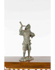 Vintage Lost Wax Cast Verde Bronze Statuette of a Soldier Holding a Horn-9. Asian & Chinese Furniture, Art, Antiques, Vintage Home Décor for sale at FEA Home