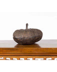 Contemporary Lost Wax Bronze Pumpkin Sculpture with Rustic Patina-6. Asian & Chinese Furniture, Art, Antiques, Vintage Home Décor for sale at FEA Home