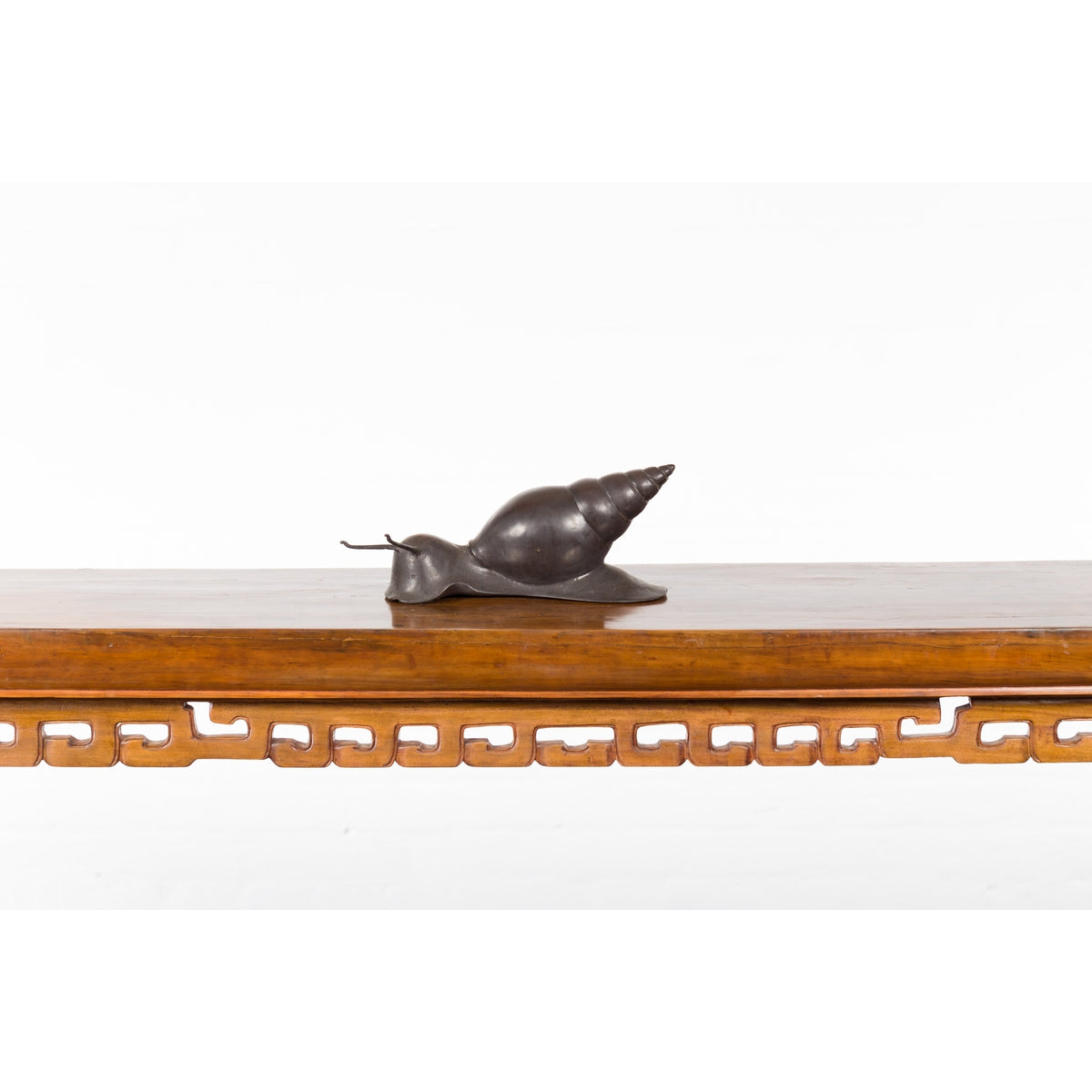 Small Vintage Lost Wax Cast Bronze Snail Sculpture-5. Asian &amp; Chinese Furniture, Art, Antiques, Vintage Home Décor for sale at FEA Home
