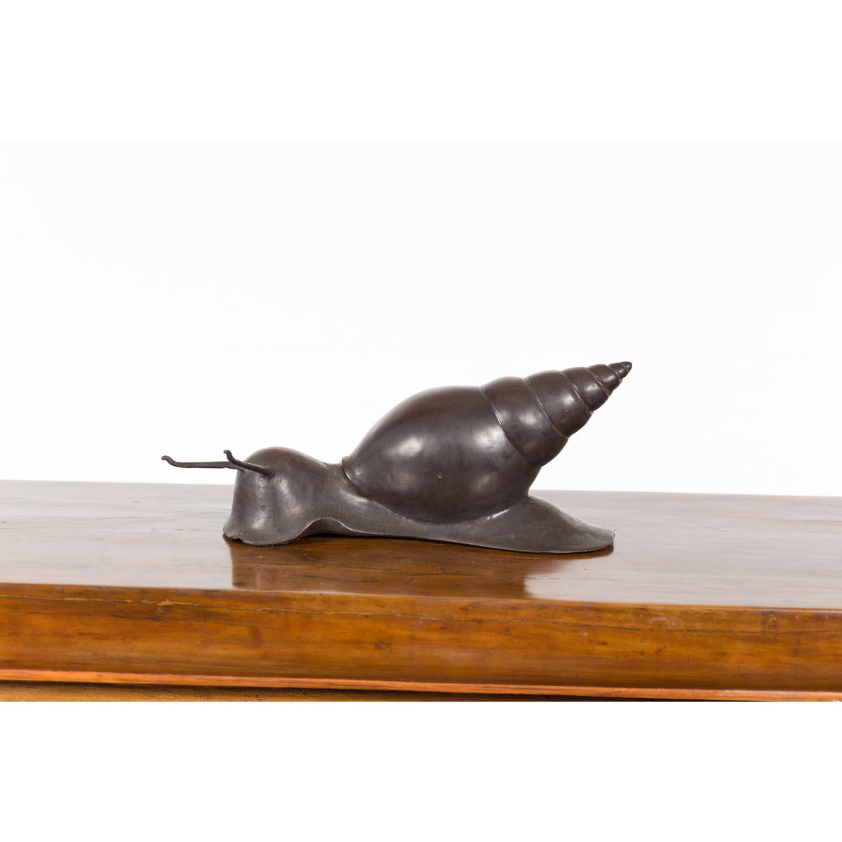 Small Vintage Lost Wax Cast Bronze Snail Sculpture-7. Asian &amp; Chinese Furniture, Art, Antiques, Vintage Home Décor for sale at FEA Home