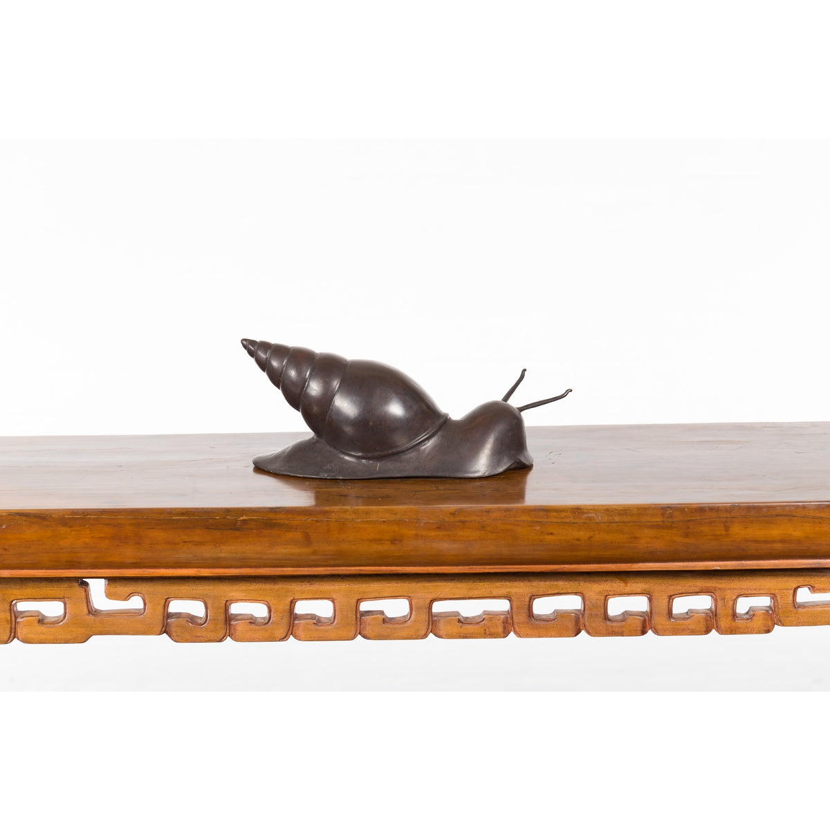 Small Vintage Lost Wax Cast Bronze Snail Sculpture-10. Asian &amp; Chinese Furniture, Art, Antiques, Vintage Home Décor for sale at FEA Home