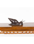 Small Vintage Lost Wax Cast Bronze Snail Sculpture-10. Asian & Chinese Furniture, Art, Antiques, Vintage Home Décor for sale at FEA Home