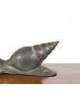 Small Vintage Lost Wax Cast Bronze Snail Sculpture-19. Asian & Chinese Furniture, Art, Antiques, Vintage Home Décor for sale at FEA Home