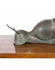 Small Vintage Lost Wax Cast Bronze Snail Sculpture-18. Asian & Chinese Furniture, Art, Antiques, Vintage Home Décor for sale at FEA Home