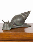 Small Vintage Lost Wax Cast Bronze Snail Sculpture-4. Asian & Chinese Furniture, Art, Antiques, Vintage Home Décor for sale at FEA Home