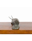 Small Vintage Lost Wax Cast Bronze Snail Sculpture-14. Asian & Chinese Furniture, Art, Antiques, Vintage Home Décor for sale at FEA Home