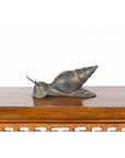 Small Vintage Lost Wax Cast Bronze Snail Sculpture-13. Asian & Chinese Furniture, Art, Antiques, Vintage Home Décor for sale at FEA Home
