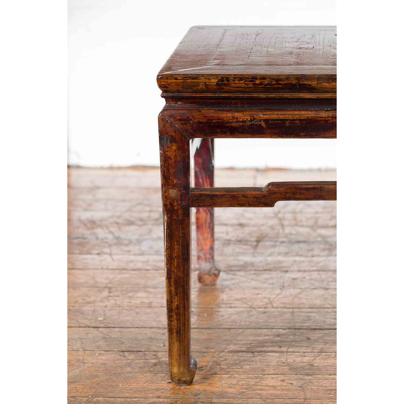 Chinese Ming Dynasty Style Vintage Lamp Table with Humpback Stretchers-8. Asian & Chinese Furniture, Art, Antiques, Vintage Home Décor for sale at FEA Home
