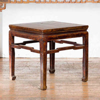 Chinese Ming Dynasty Style Vintage Lamp Table with Humpback Stretchers