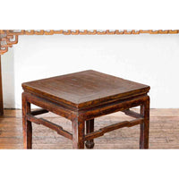 Chinese Ming Dynasty Style Vintage Lamp Table with Humpback Stretchers