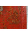 Qing Dynasty Red Lacquer 19th Century Cabinet with Gilded Chinoiserie Décor-15. Asian & Chinese Furniture, Art, Antiques, Vintage Home Décor for sale at FEA Home