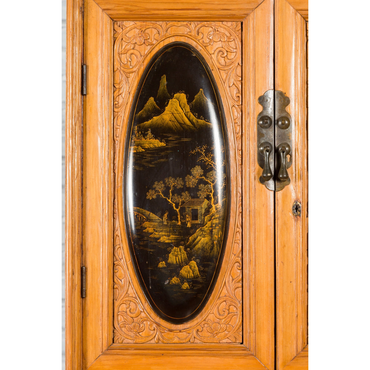 Tall Chinese 19th Century Qing Dynasty Wooden Cabinet with Chinoiserie Panels-10. Asian &amp; Chinese Furniture, Art, Antiques, Vintage Home Décor for sale at FEA Home