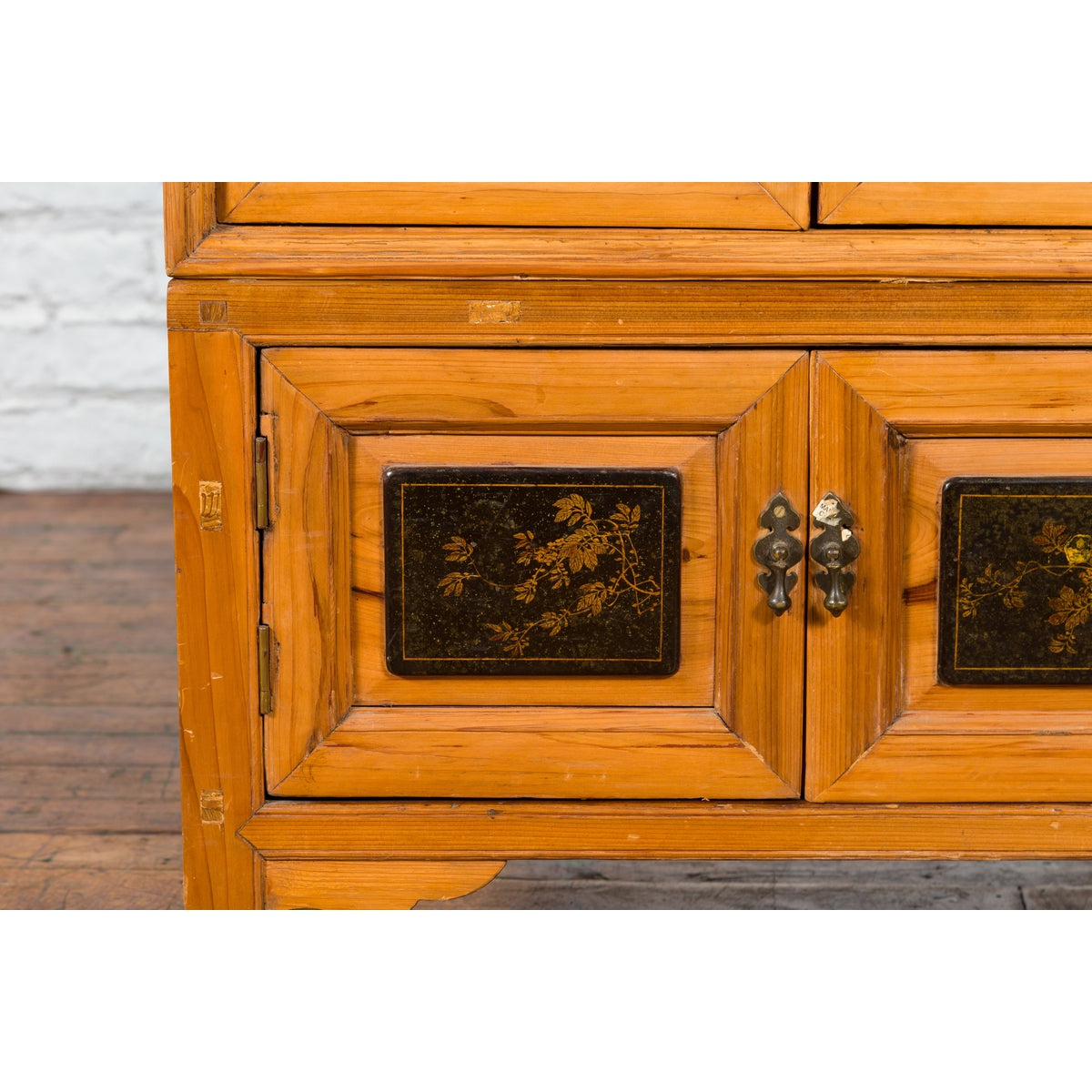Tall Chinese 19th Century Qing Dynasty Wooden Cabinet with Chinoiserie Panels-14. Asian &amp; Chinese Furniture, Art, Antiques, Vintage Home Décor for sale at FEA Home