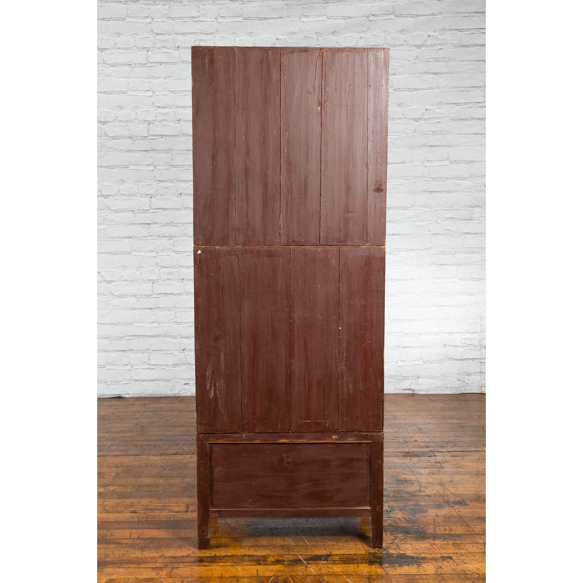 Tall Chinese 19th Century Qing Dynasty Wooden Cabinet with Chinoiserie Panels-16. Asian &amp; Chinese Furniture, Art, Antiques, Vintage Home Décor for sale at FEA Home