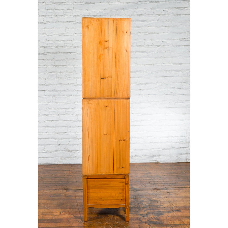 Tall Chinese 19th Century Qing Dynasty Wooden Cabinet with Chinoiserie Panels - Antique Chinese and Vintage Asian Furniture for Sale at FEA Home